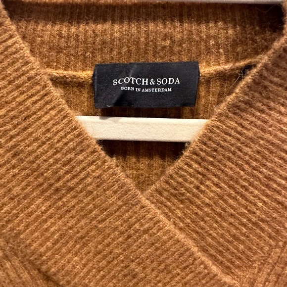 SCOTCH & SODA - Ribbed V-Neck Knit Sweater - size L - Picture 4 of 6